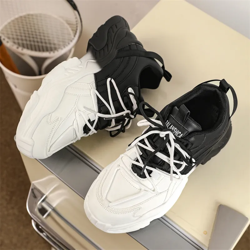 SUPEREDGE Height Increasing Abrasion Resistant Slip Resistant Low Top Chunky Sneakers Unisex-10
