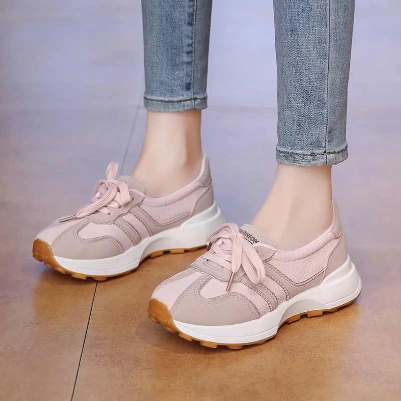 SUPEREDGE Slip Resistant, Breathable, Height Increasing Low Top Casual Shoes Women's-2