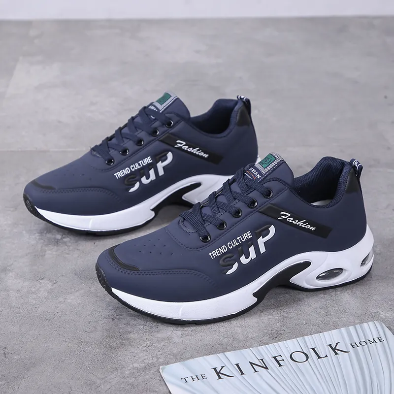 SUPEREDGE Cushioning Coverage Support Low Top Casual Running Shoes Men's Blue-1