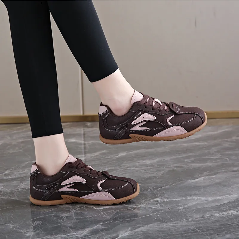 SUPEREDGE Breathable Lightweight Rebound Low Top Casual Shoes Women's Brown-2
