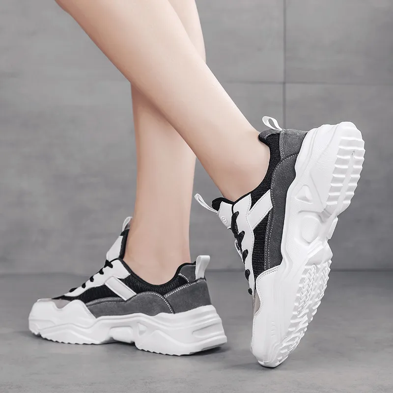 SUPEREDGE Anti Slip Wear Resistant Low Top Chunky Sneakers Unisex-2