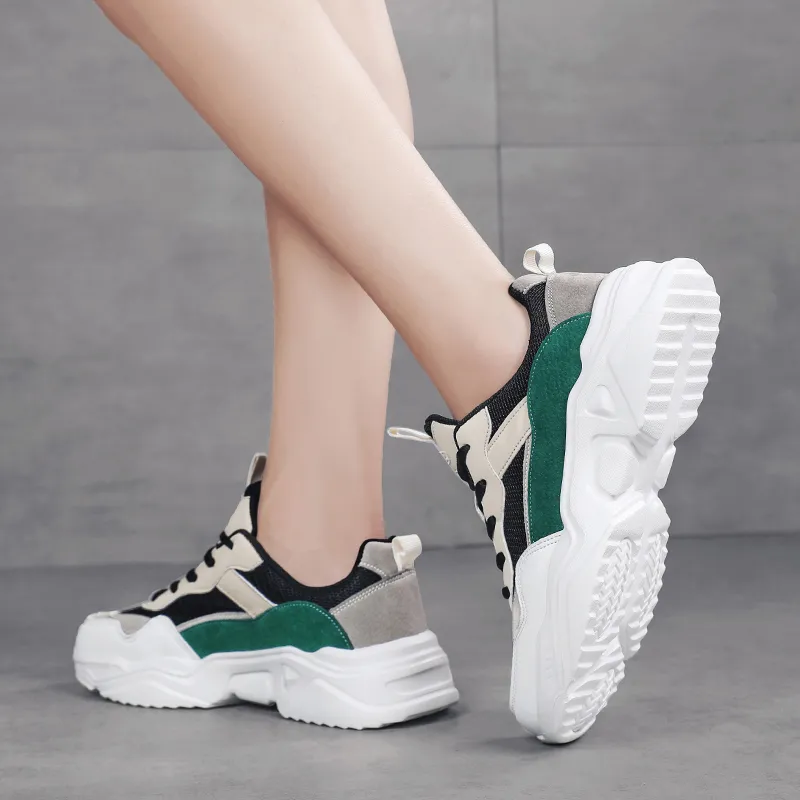 SUPEREDGE Anti Slip Wear Resistant Low Top Chunky Sneakers Unisex-5