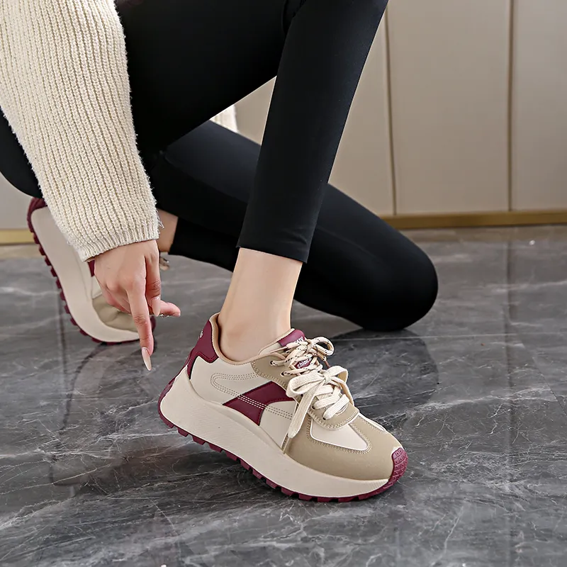 SUPEREDGE Slip Resistant And Abrasion Resistant Coverage Low Top Chunky Sneakers Women's-16