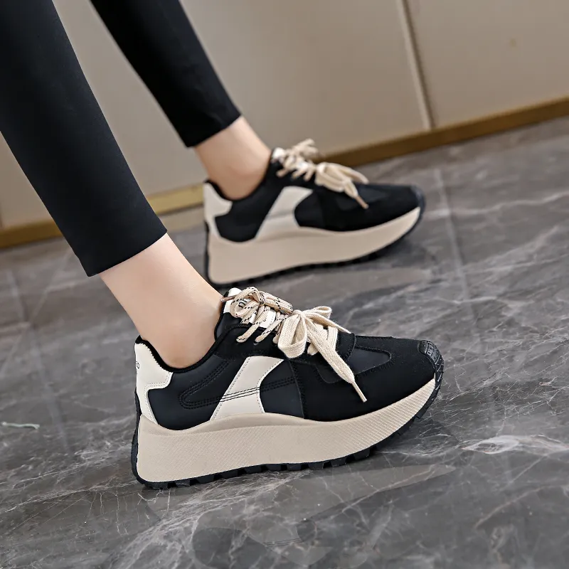 SUPEREDGE Slip Resistant And Abrasion Resistant Coverage Low Top Chunky Sneakers Women's-5