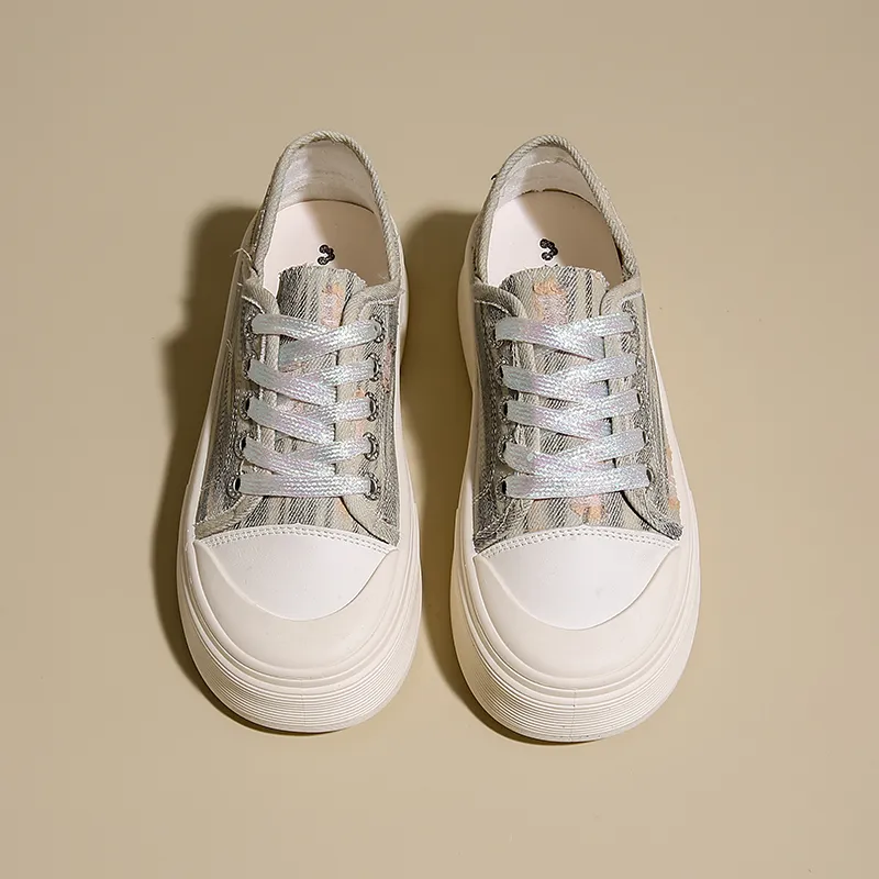SUPEREDGE Slip Resistant, Breathable, Lightweight Low Top Canvas Shoes Women's-3