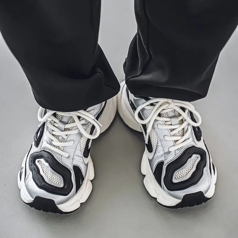 SUPEREDGE Slip Resistant And Abrasion Resistant Coverage Low Top Chunky Sneakers Men's-5