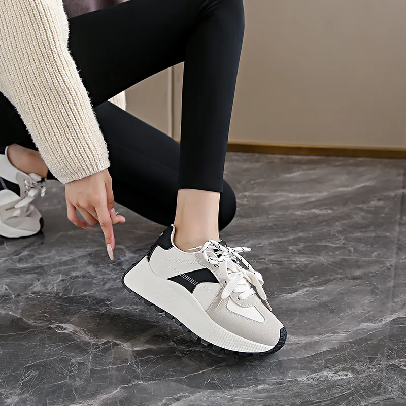 SUPEREDGE Slip Resistant And Abrasion Resistant Coverage Low Top Chunky Sneakers Women's-20