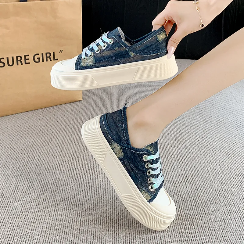 SUPEREDGE Slip Resistant, Breathable, Lightweight Low Top Canvas Shoes Women's-6