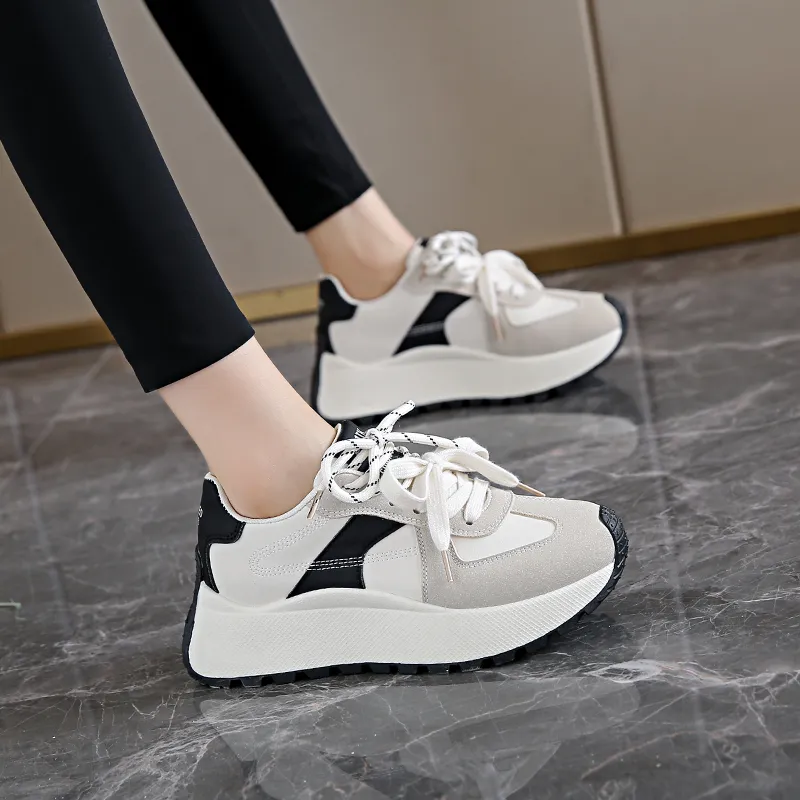 SUPEREDGE Slip Resistant And Abrasion Resistant Coverage Low Top Chunky Sneakers Women's-21