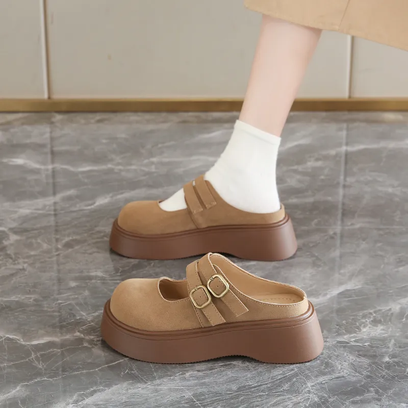 SUPEREDGE Loafers Women's Brown/Beige-7