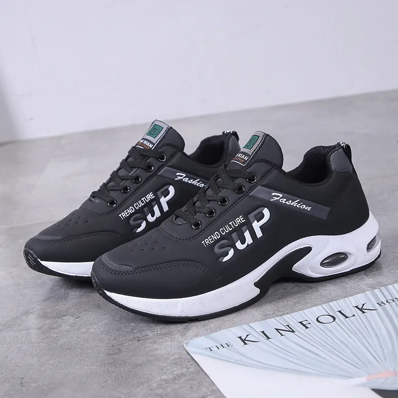 SUPEREDGE Cushioning Coverage Support Low Top Casual Running Shoes Men's Black-3