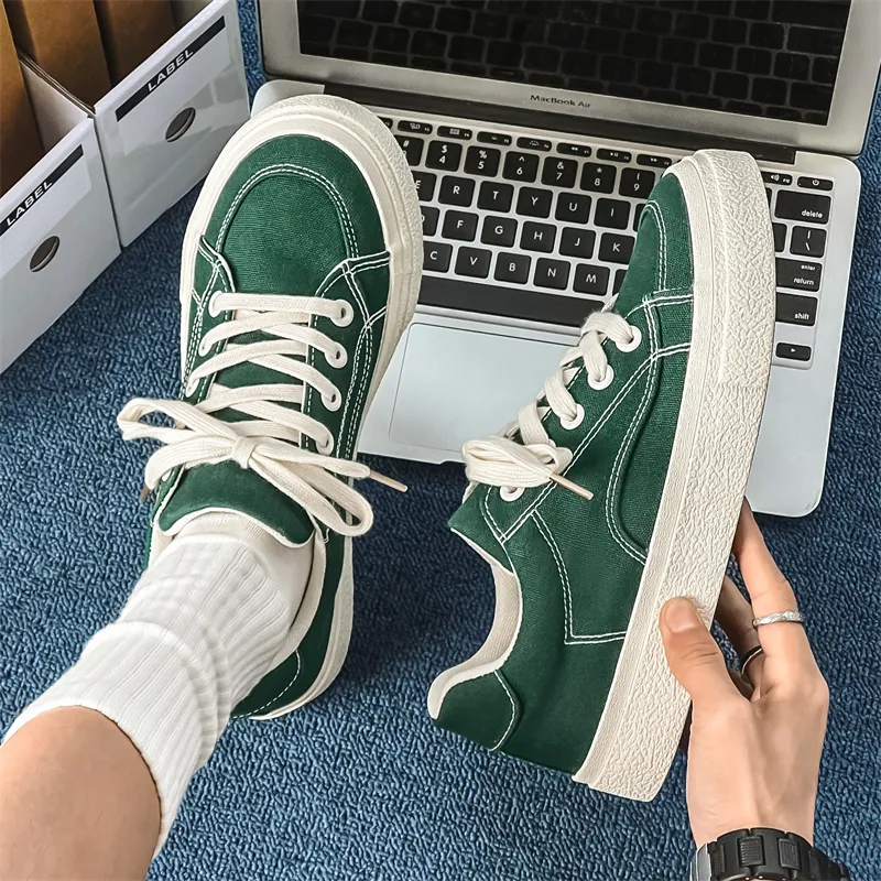 SUPEREDGE Cushioning, Impact Resistant, Abrasion Resistant Low Top Skateboard Shoes Men's Green-2