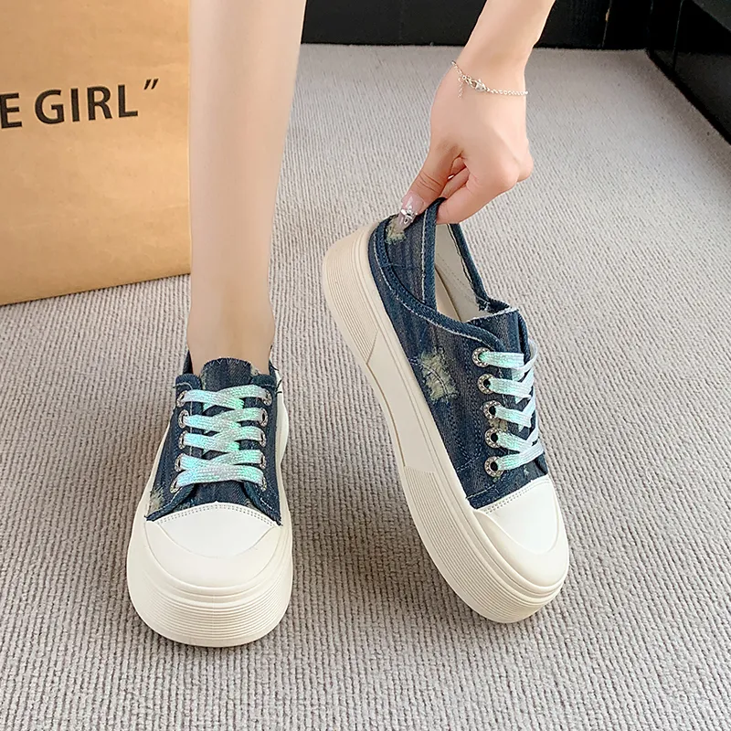 SUPEREDGE Slip Resistant, Breathable, Lightweight Low Top Canvas Shoes Women's-5