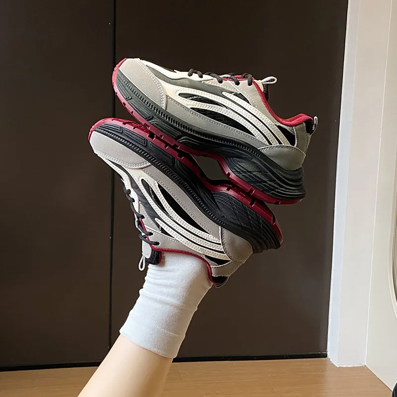 SUPEREDGE Slip Resistant, Abrasion Resistant, Breathable Low Top Chunky Sneakers Women's-3