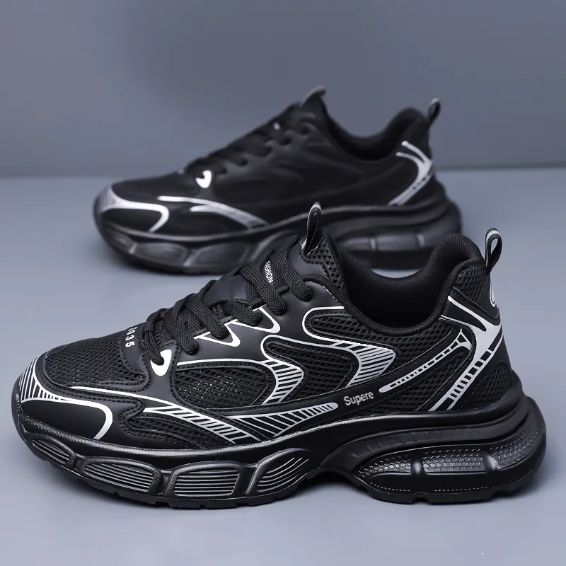 SUPEREDGE Slip Resistant And Abrasion Resistant Coverage Low Top Chunky Sneakers Unisex-3