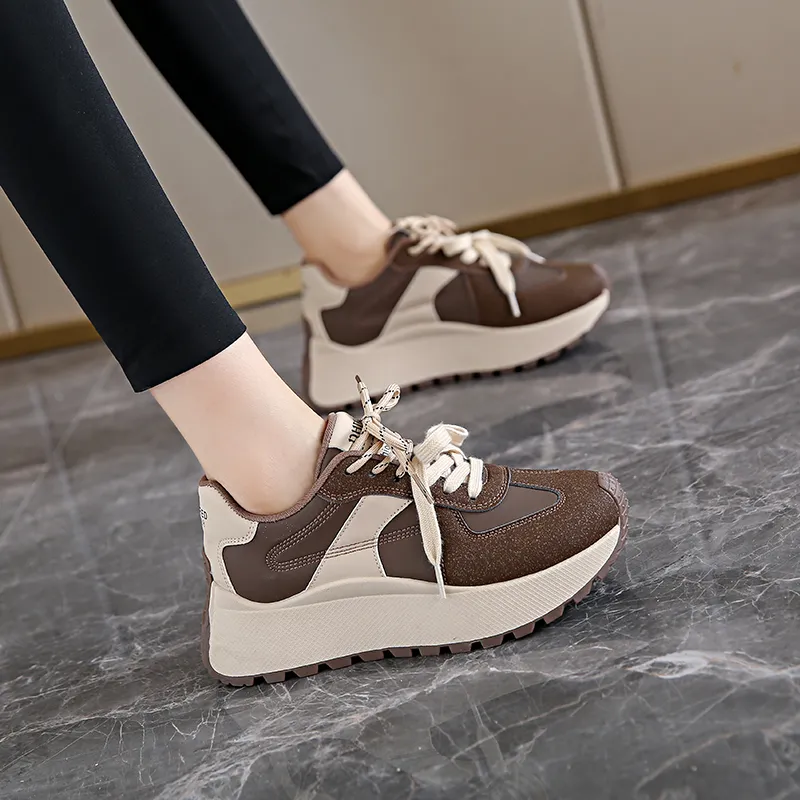 SUPEREDGE Slip Resistant And Abrasion Resistant Coverage Low Top Chunky Sneakers Women's-11