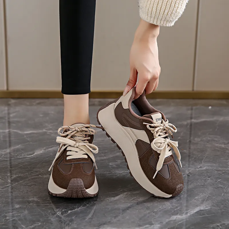 SUPEREDGE Slip Resistant And Abrasion Resistant Coverage Low Top Chunky Sneakers Women's-10