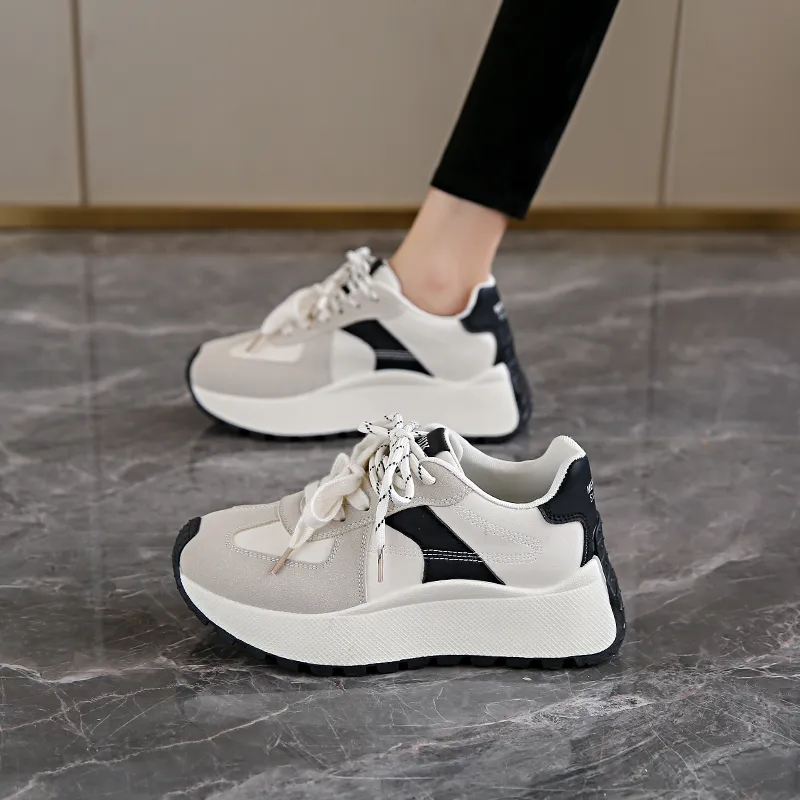 SUPEREDGE Slip Resistant And Abrasion Resistant Coverage Low Top Chunky Sneakers Women's-18