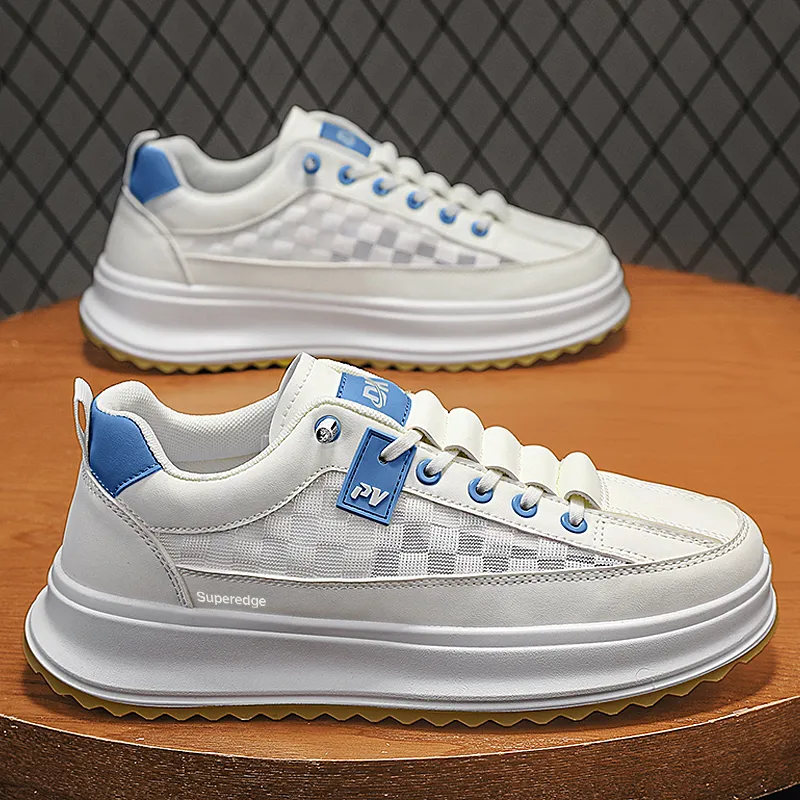 SUPEREDGE Cushioning, Impact Resistant, Abrasion Resistant Low Top Skateboard Shoes Men's Blue-4