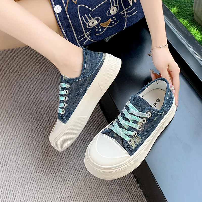 SUPEREDGE Slip Resistant, Breathable, Lightweight Low Top Canvas Shoes Women's-7
