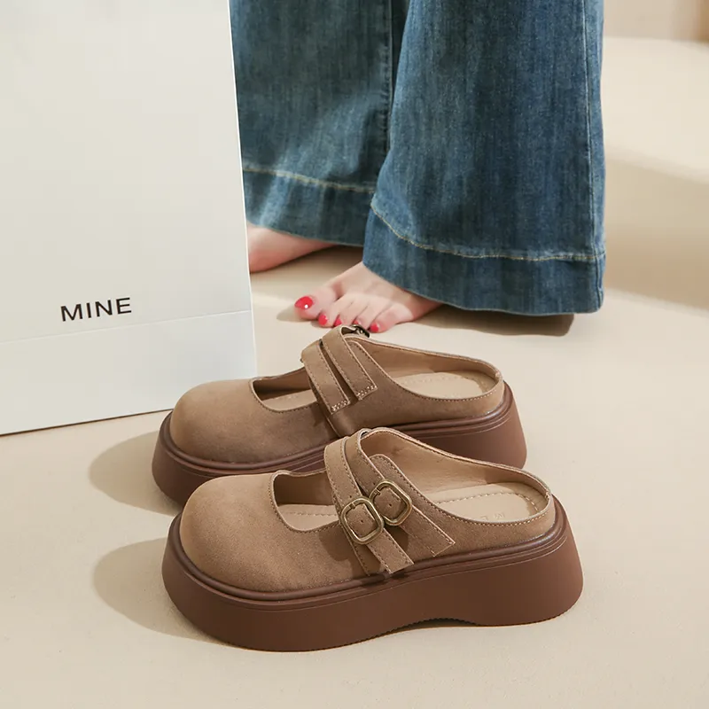 SUPEREDGE Loafers Women's Brown/Beige-8