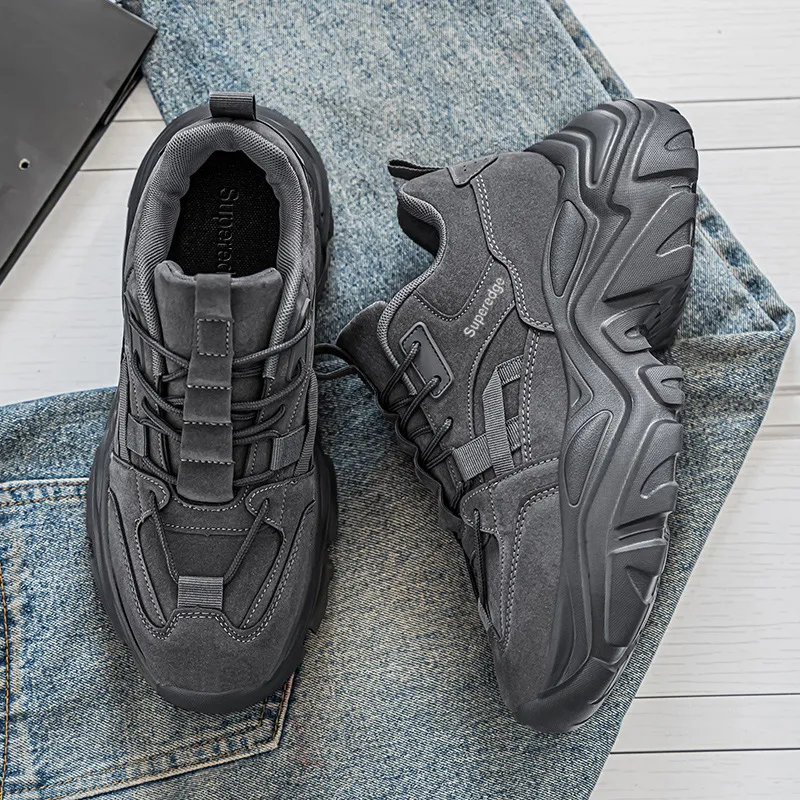 SUPEREDGE Abrasion Resistant Slip Resistant Low Top Chunky Sneakers Men's-8