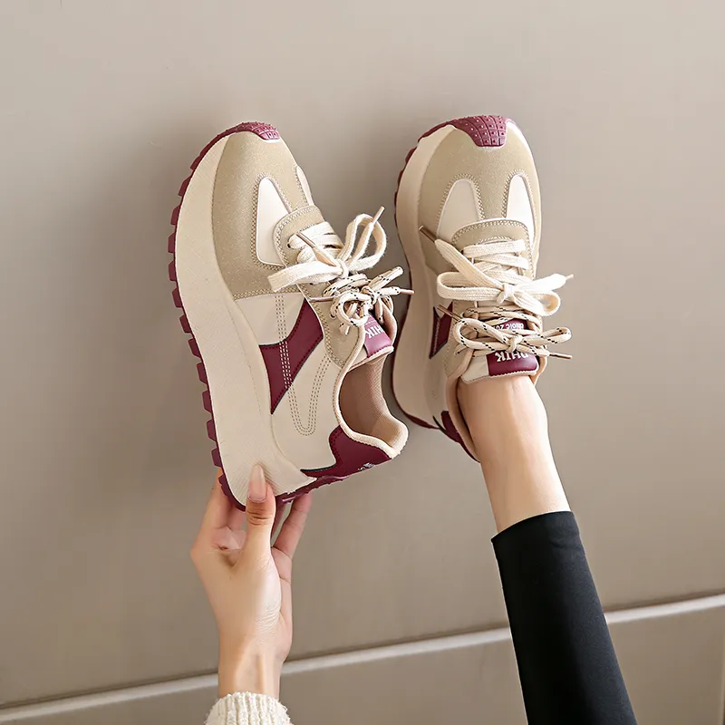 SUPEREDGE Slip Resistant And Abrasion Resistant Coverage Low Top Chunky Sneakers Women's-15