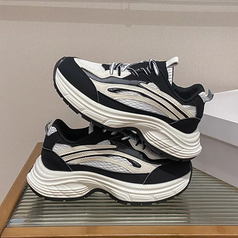 SUPEREDGE Slip Resistant, Abrasion Resistant, Breathable Low Top Chunky Sneakers Women's-5