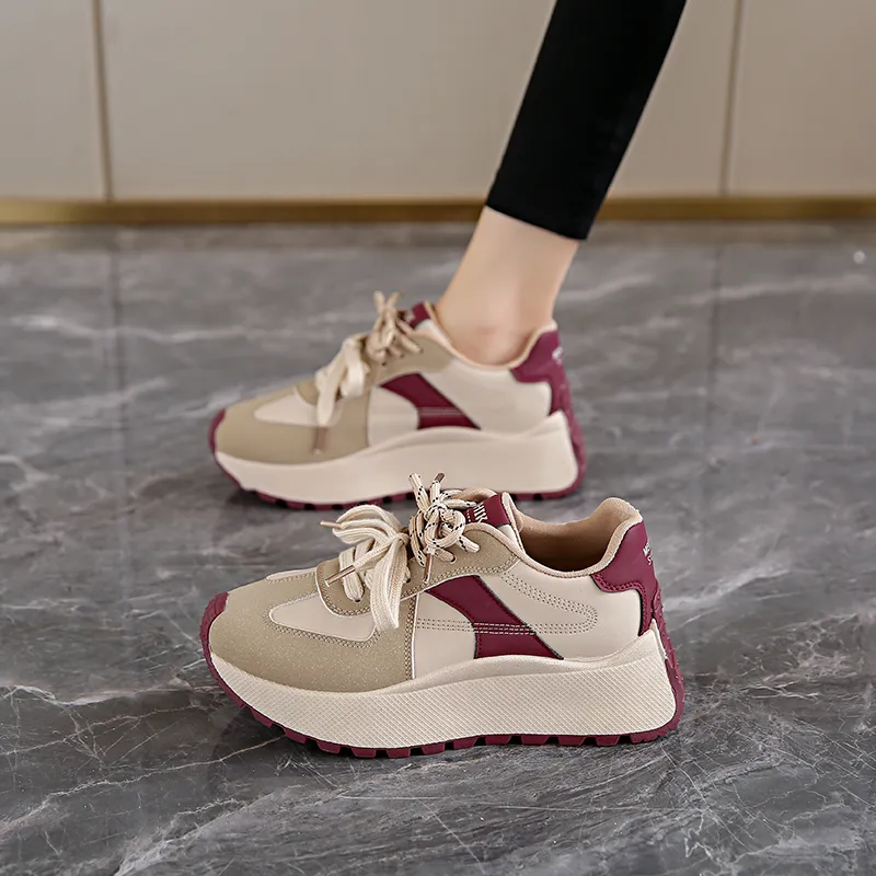 SUPEREDGE Slip Resistant And Abrasion Resistant Coverage Low Top Chunky Sneakers Women's-14