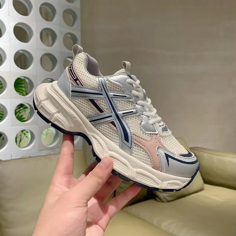 SUPEREDGE Slip Resistant, Breathable, Lightweight Low Top Chunky Sneakers Women's-1