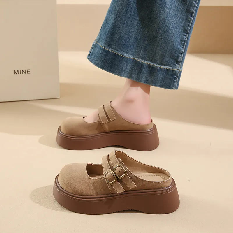 SUPEREDGE Loafers Women's Brown/Beige-9