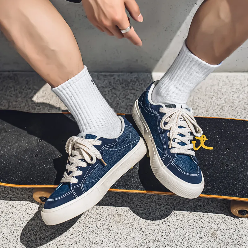 SUPEREDGE Abrasion Resistant Slip Resistant Low Top Skateboard Shoes Men's-17