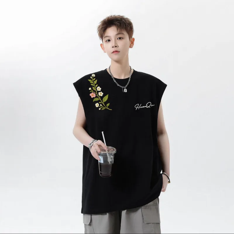 HUANQIU Tank Tops Unisex-10