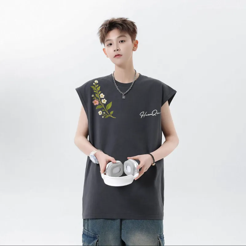 HUANQIU Tank Tops Unisex-19
