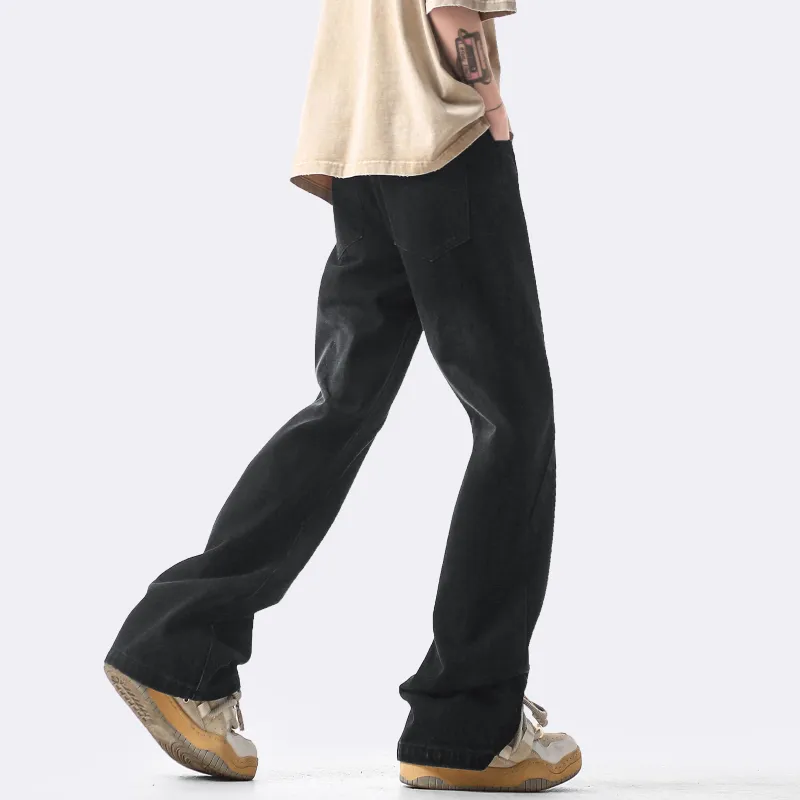 HUANQIU Jeans Luxury Streetwear Trendy Gradient Casual Pants Unisex-3