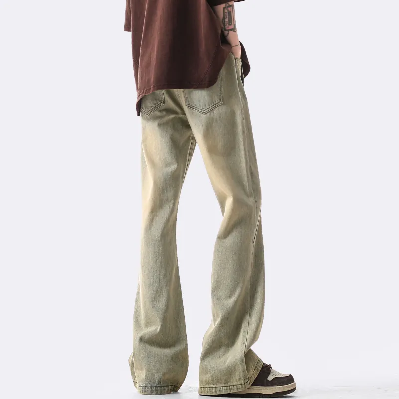 HUANQIU Jeans Luxury Streetwear Trendy Gradient Casual Pants Unisex-5