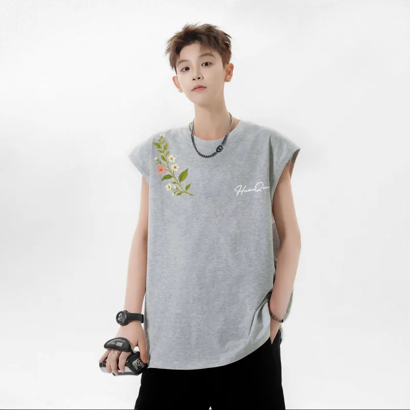 HUANQIU Tank Tops Unisex-14