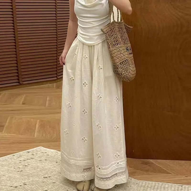 REMOULD Casual Pants Women's Hooked Flower Pants Shopping Bag-2