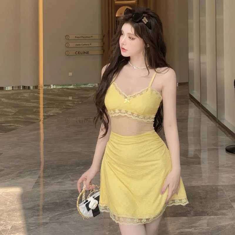 REMOULD Slip Dress Women's Yellow-4