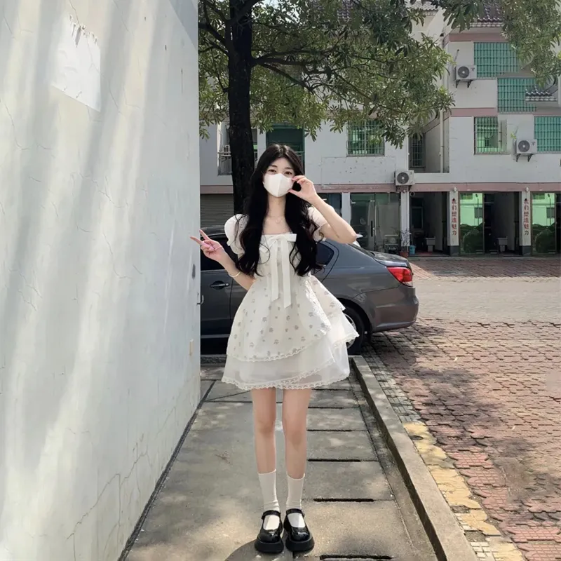 REMOULD Short Sleeved Dress Women's White-4
