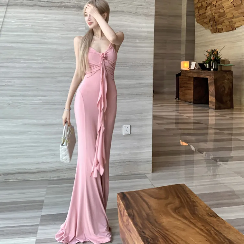 REMOULD Slip Dresses Women's Pink Dress Shopping Bag-5
