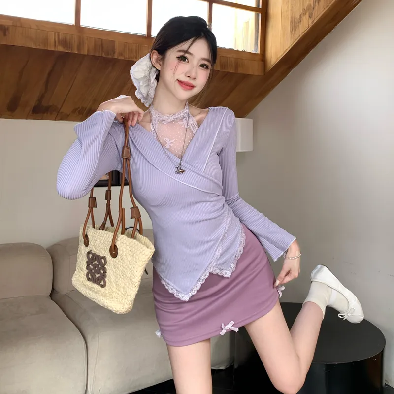 REMOULD Skirt Set Women's Purple-3
