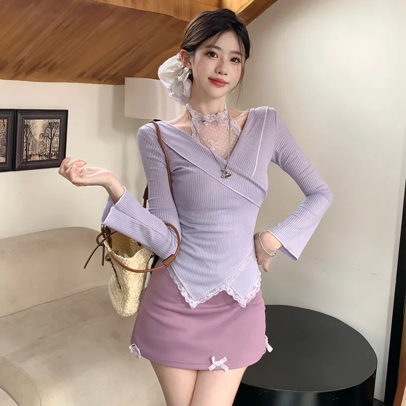 REMOULD Skirt Set Women's Purple-2