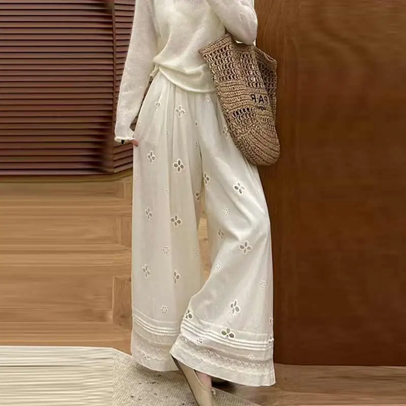 REMOULD Casual Pants Women's Hooked Flower Pants Shopping Bag-3