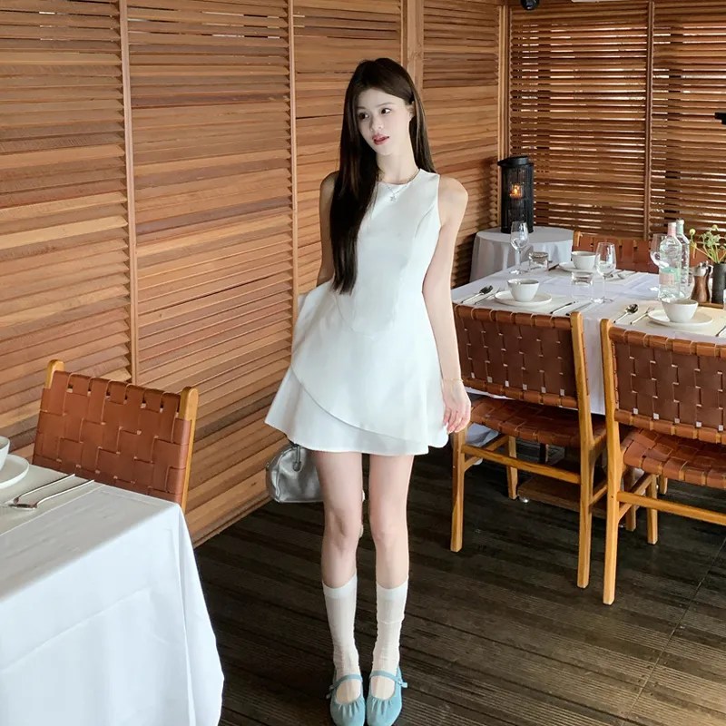 REMOULD Sleeveless Dress Women's White-4