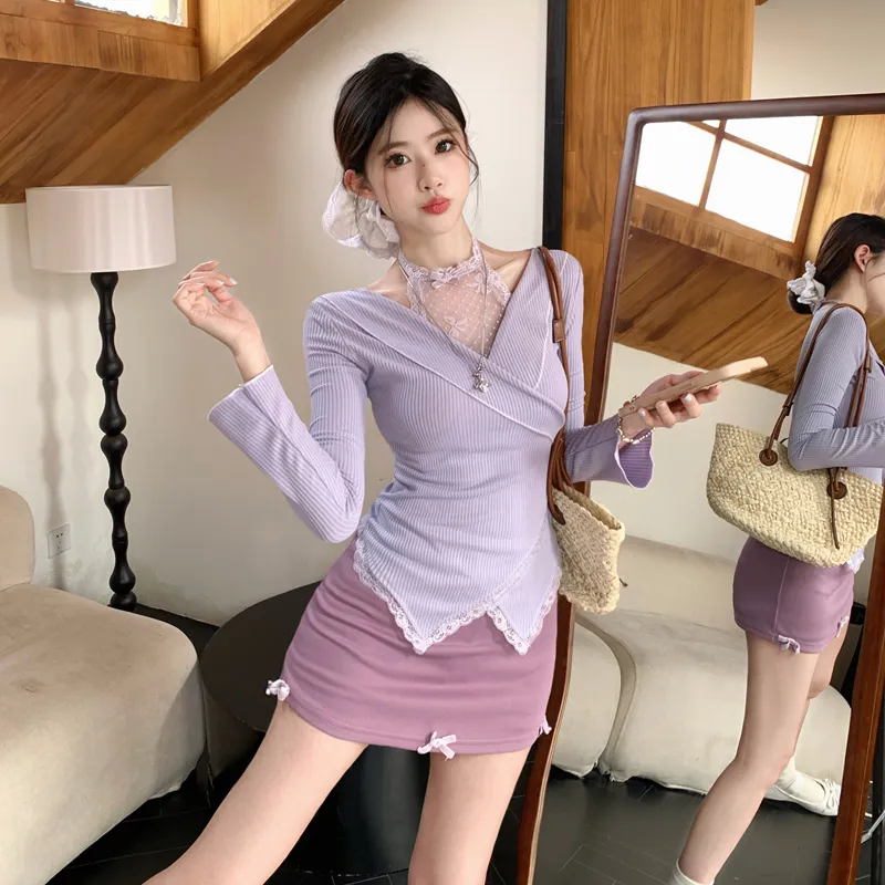 REMOULD Skirt Set Women's Purple-4