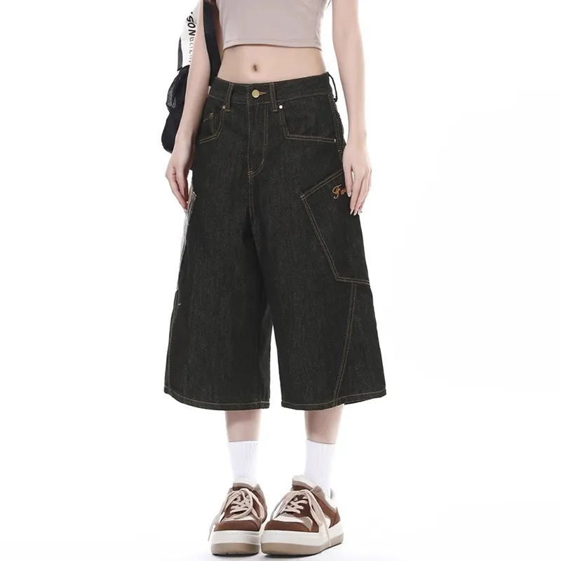 REMOULD Denim Shorts Women's Black Gray-5