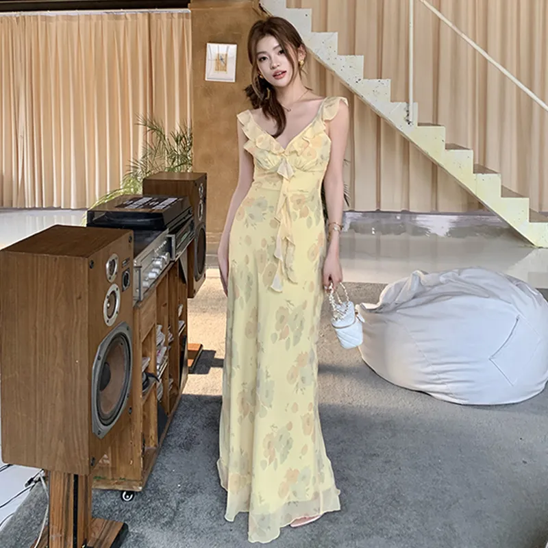 REMOULD Slip Dresses Women's Yellow-1
