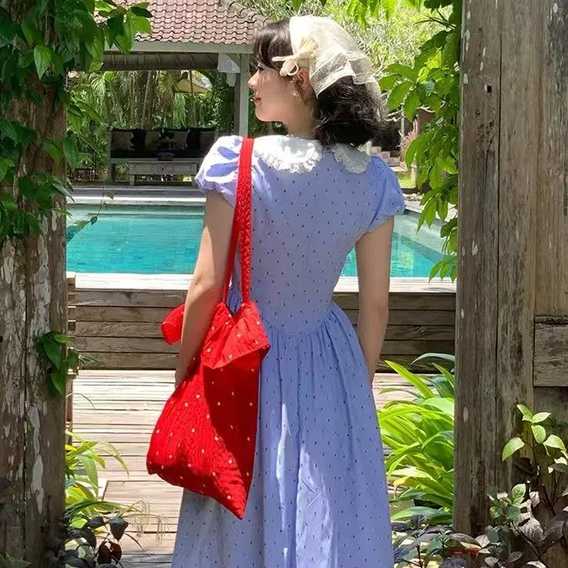 REMOULD Short Sleeved Dress Women's Blue-5