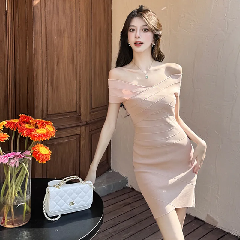 REMOULD Short Sleeved Dress Women's Nude Pink-4